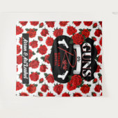 Pistolen of Rozen Rood onthullen|Zwart Baby shower Wandkleed (Voorkant (horizontaal))