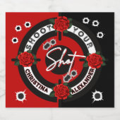 Pistolen of Rozen Rood vs Zwart Geslacht Onthullen Bier Etiket (Enkel label)