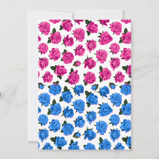 Pistolen of Rozen Roze & Blauw Genderonthulling Kaart (Achterkant)