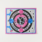 Pistolen of Rozen Roze & Blauw | genderonthulling Wandkleed (Voorkant (horizontaal))