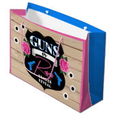 Pistolen of Rozen Roze/Blauw Geslacht Onthul Baby Groot Cadeauzakje (Voorkant Gekanteld)