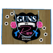 Pistolen of Rozen Roze/Blauw Geslacht Onthul Baby Groot Cadeauzakje (Achterkant)