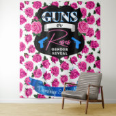 Pistolen of Rozen Roze/Blauw Geslacht Onthul Baby  Wandkleed (In situ)