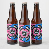 Pistolen of Rozen Roze vs Blauw Geslacht Onthullen Bier Etiket (Flessen)