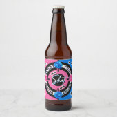 Pistolen of Rozen Roze vs Blauw Geslacht Onthullen Bier Etiket (Voorkant)