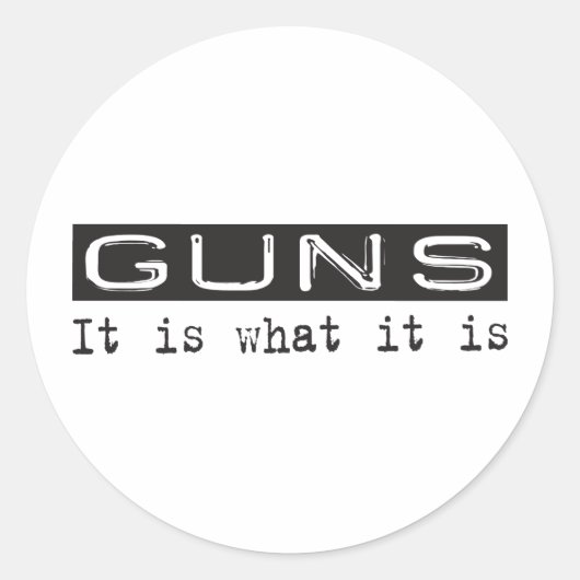Pistolen Ronde Sticker (Voorkant)