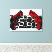 Pistolen schilderen canvas afdruk (Insitu (Houten vloer))
