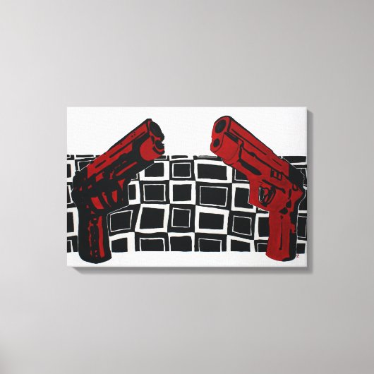 Pistolen schilderen canvas afdruk (Voorkant)