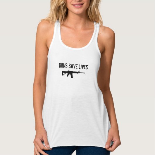 Pistolen sparen levens tanktop (Voorkant)