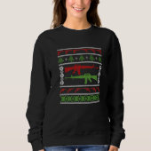 Pistolen Ugly KerstSweater Militaire Pistool Recht Trui (Voorkant)