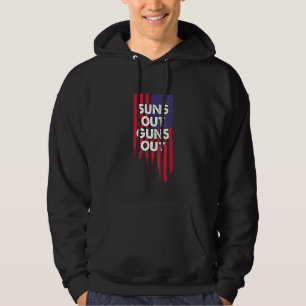 Pistolen uit de Amerikaanse Amerikaanse vlag op de Hoodie
