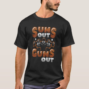 Pistolen uit de bicp-spier t-shirt