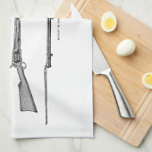 Pistolen uit de jaren '1800, Antiek, oude geweren Theedoek (Quarter Fold)