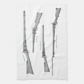 Pistolen uit de jaren '1800, Antiek, oude geweren Theedoek (Verticaal)