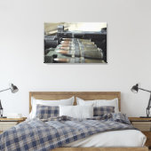 Pistolen van vijftig kaliber-machines canvas afdruk (Insitu (Slaapkamer))