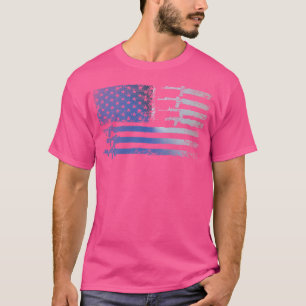 Pistolen vlaggen noodlijdende veteranen terug t-shirt