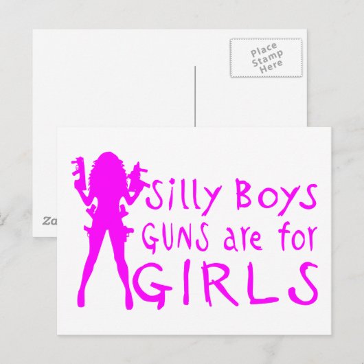 PISTOLEN VOOR MEISJES BRIEFKAART (Voorkant / Achterkant)