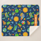 Pistolen waterballonnen zomer kinder patroon sherpa deken (Voorkant (horizontaal))