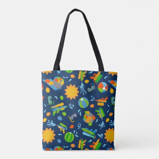 Pistolen waterballonnen zomer kinder patroon tote bag (Achterkant)