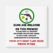 PISTOLEN WELCOME MAGNEET (Voorkant)