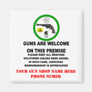 PISTOLEN WELCOME MAGNEET