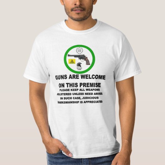 PISTOLEN WELCOME T-SHIRT (Voorkant)
