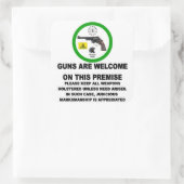 PISTOLEN WELCOME VIERKANTE STICKER (Tas)