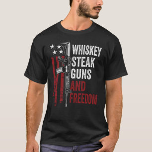 Pistolen Whiskey Beer en Freedom Drink het Amerika T-shirt