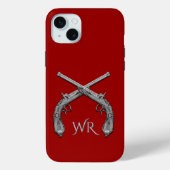  Pistols Crossed Monogram Red   Case-Mate iPhone Case (Achterkant)