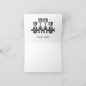 Piston Crankshaft Feestdagen Kaart (Binnen)