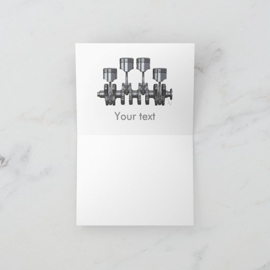 Piston Crankshaft Feestdagen Kaart (Binnen)