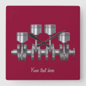 Piston Crankshaft Vierkante Klok (Voorkant)