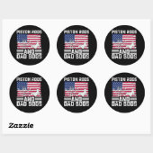 Pistonstangen en vadersfiguren monteur VS 4 juli Ronde Sticker (Vel)
