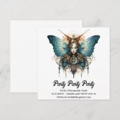 Pistonvleugel Keizer Vlinder Steampunk Bruiloft  Aankondiging (Voorkant / Achterkant)