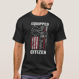Pistool 2e wijziging van de Amerikaanse vlag T-shirt