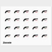 **PISTOOL 357** RONDE STICKER (Vel)