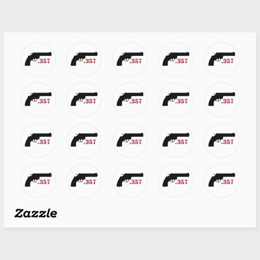 **PISTOOL 357** RONDE STICKER (Vel)