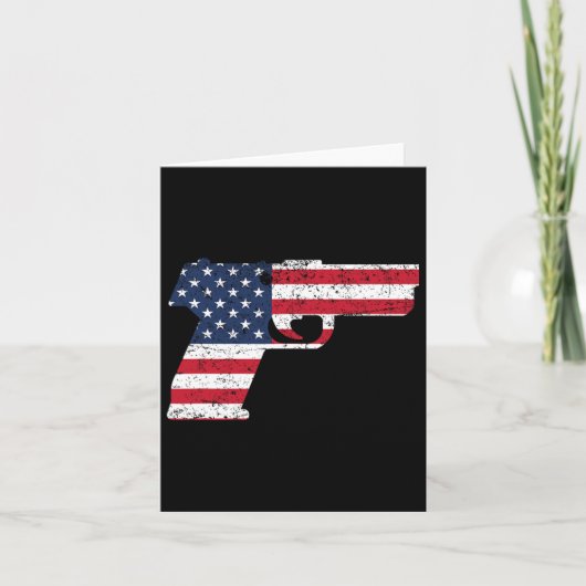 Pistool Amerikaanse Vlag 4 juli VS  Kaart (Voorkant)