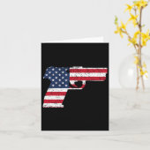 Pistool Amerikaanse Vlag 4 juli VS  Kaart (Gele Bloem)