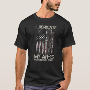 Pistool-Amerikaanse vlag ik heb mijn Ar-15 met Lib T-shirt
