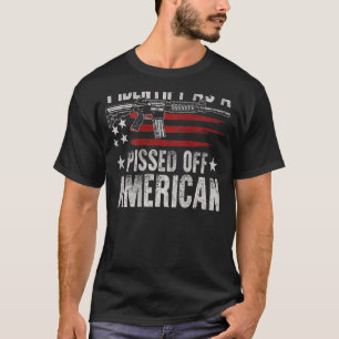 Pistool Amerikaanse vlag Ik identificeer me als ee T-shirt
