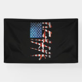 Pistool Amerikaanse vlag op 4 juli Spandoek (Horizontaal)