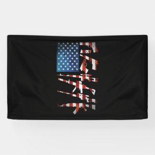 Pistool Amerikaanse vlag op 4 juli Spandoek