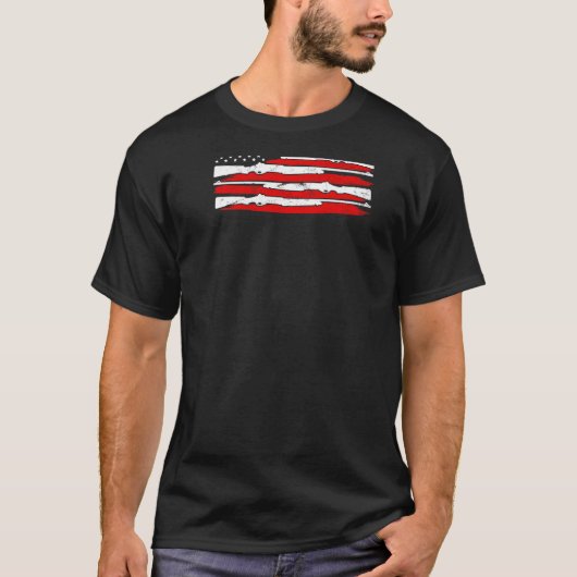 Pistool Amerikaanse vlag Patriottisch Pistool Mann T-shirt (Voorkant)