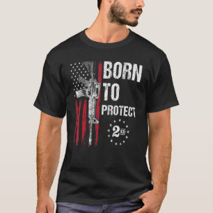 Pistool - Amerikaanse vlag ter bescherming van het T-shirt
