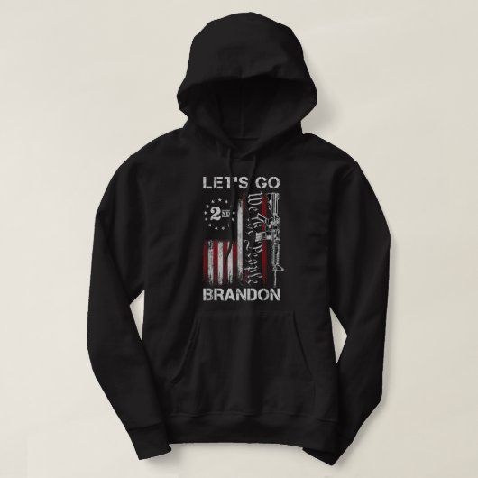 Pistool-Amerikaanse vlagpatriotten Laten we gaan B Hoodie (Design voorkant)