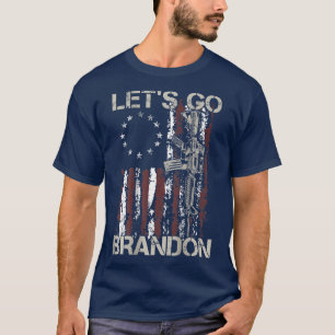 Pistool Amerikaanse vlagpatriotten Laten we gaan B T-shirt