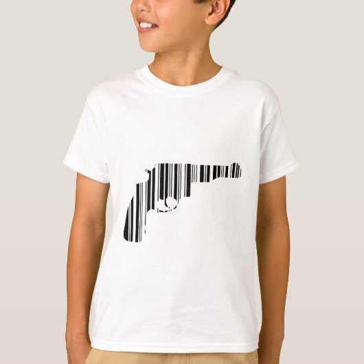 PISTOOL BAR CODE Pistool Barcode Patroon Ontwerp T-shirt (Voorkant)