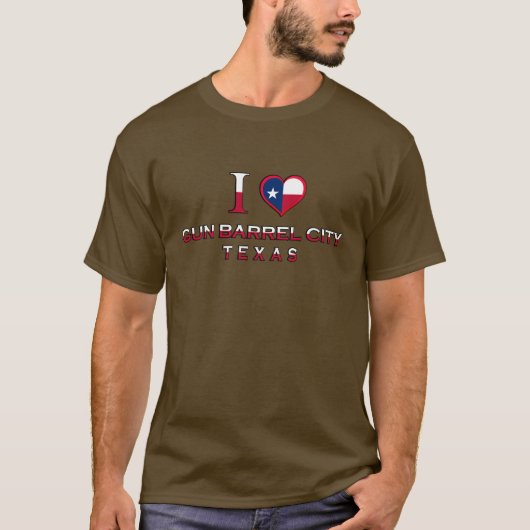Pistool Barrel City, Texas T-shirt (Voorkant)