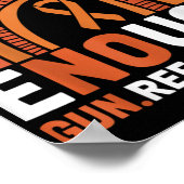 Pistool beëindigen - Geweld Draag Oranje T-Shirt C Poster (Hoek)